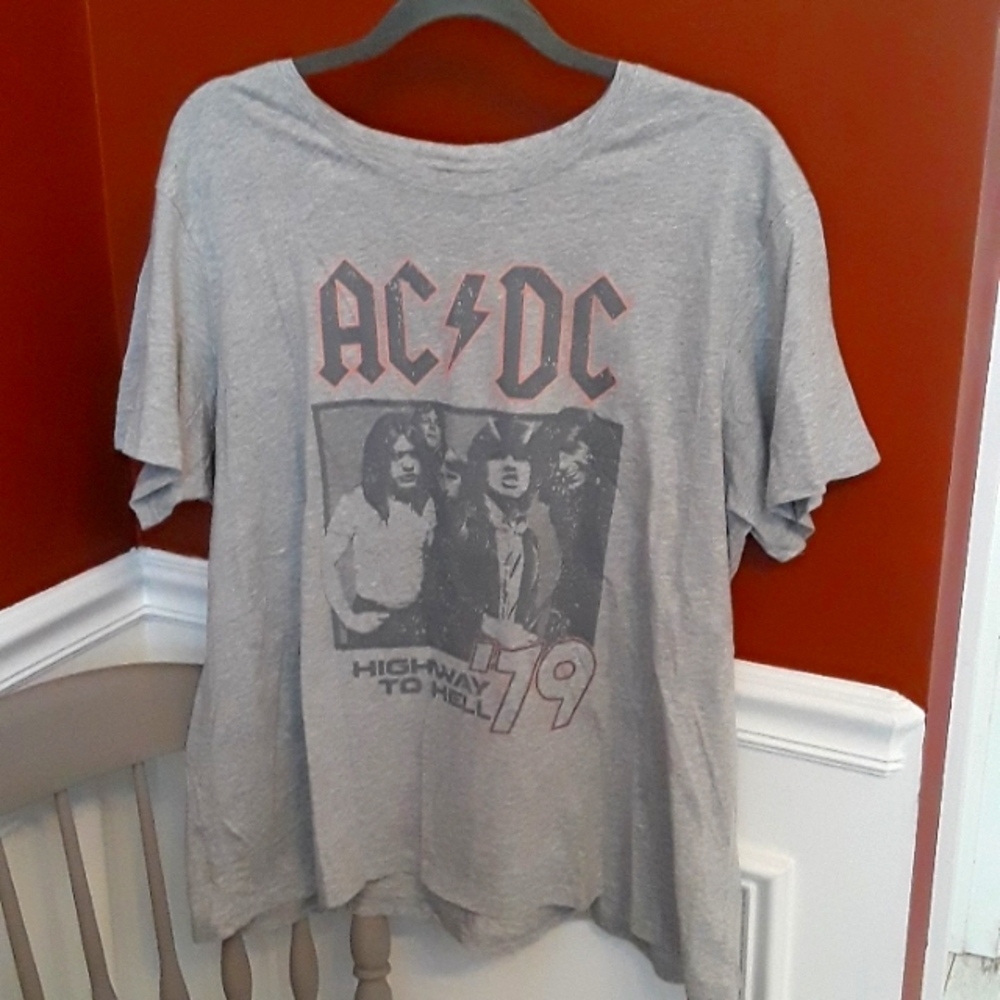 ACDC Rock band grey tshirt. Highway to Hell '79. Size XXL. 100% Cotton